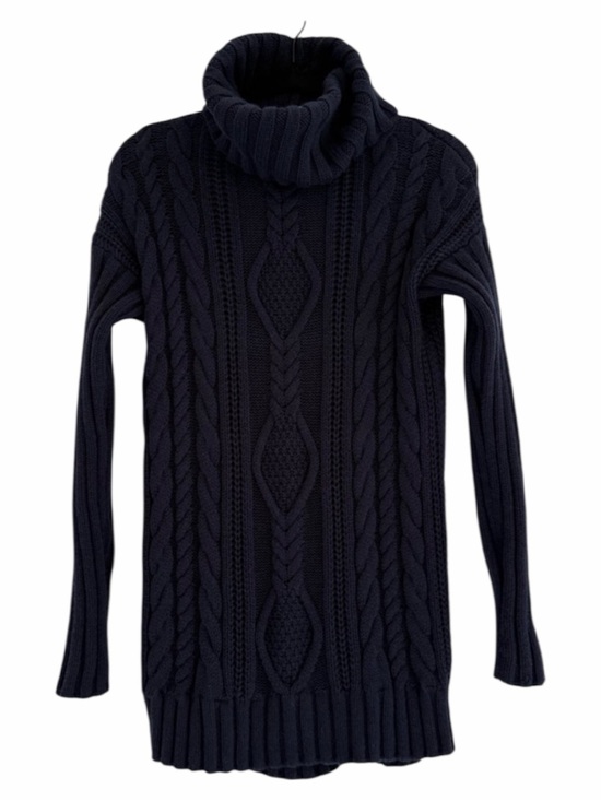 Athleta Sweaters - Athleta 100% Merino Wool Cable Knit Turtleneck Sweater Navy Women’s Small